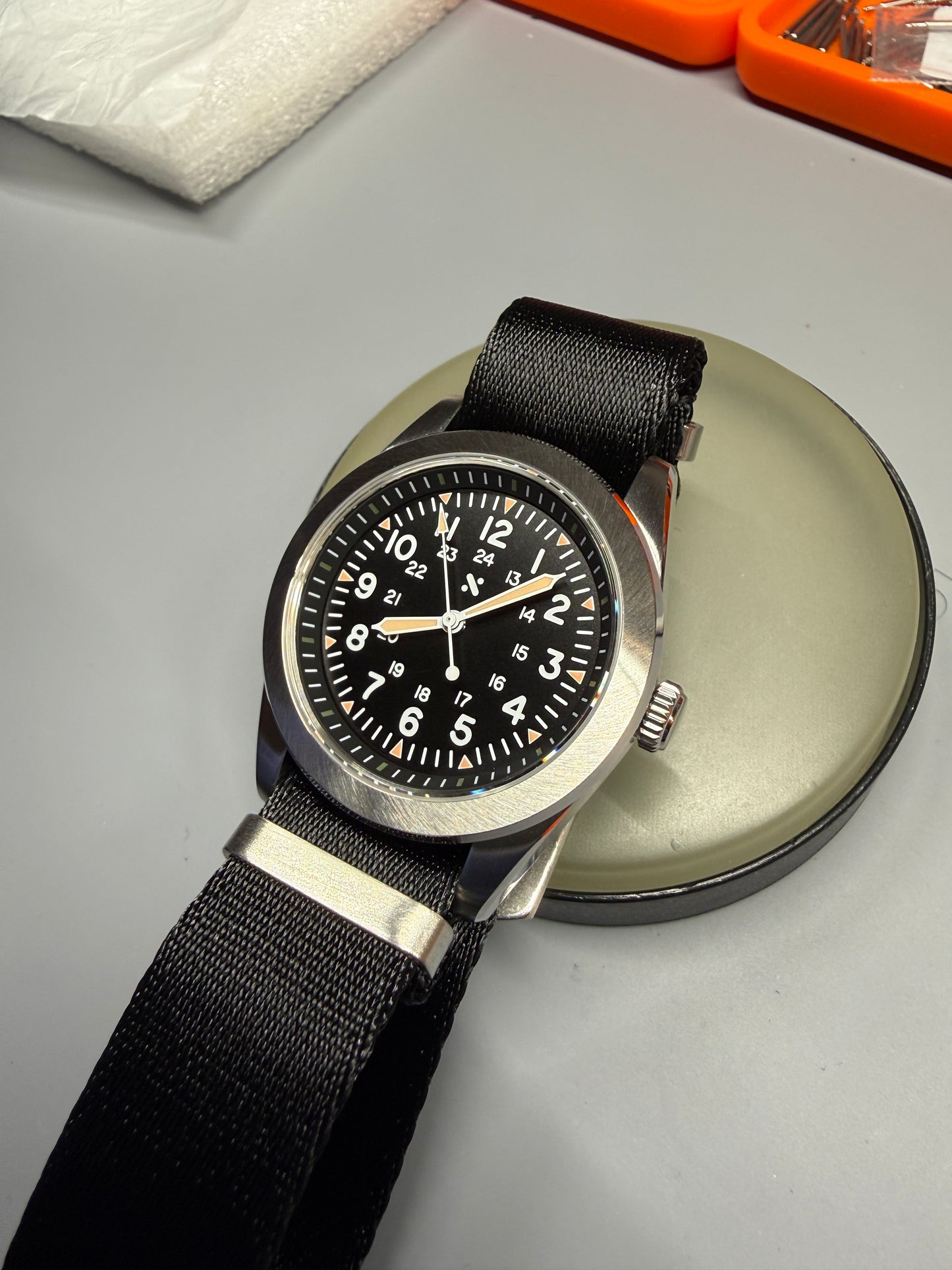 38mm Slim Field Watch Prototype Build.