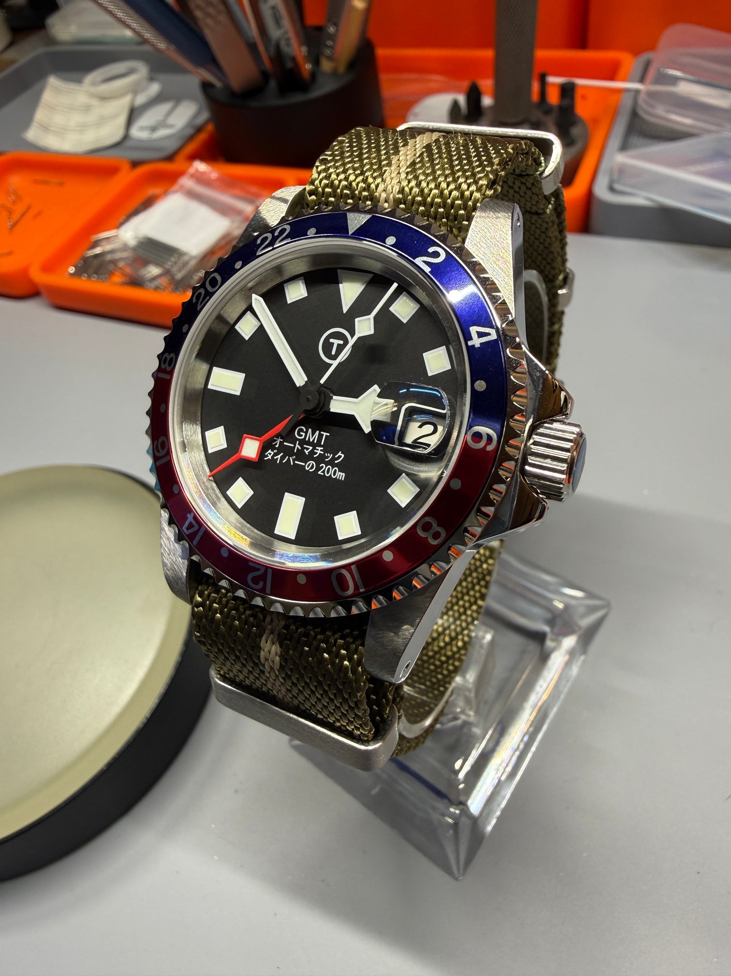 39.5mm Tudor Style NH34 GMT Watch.