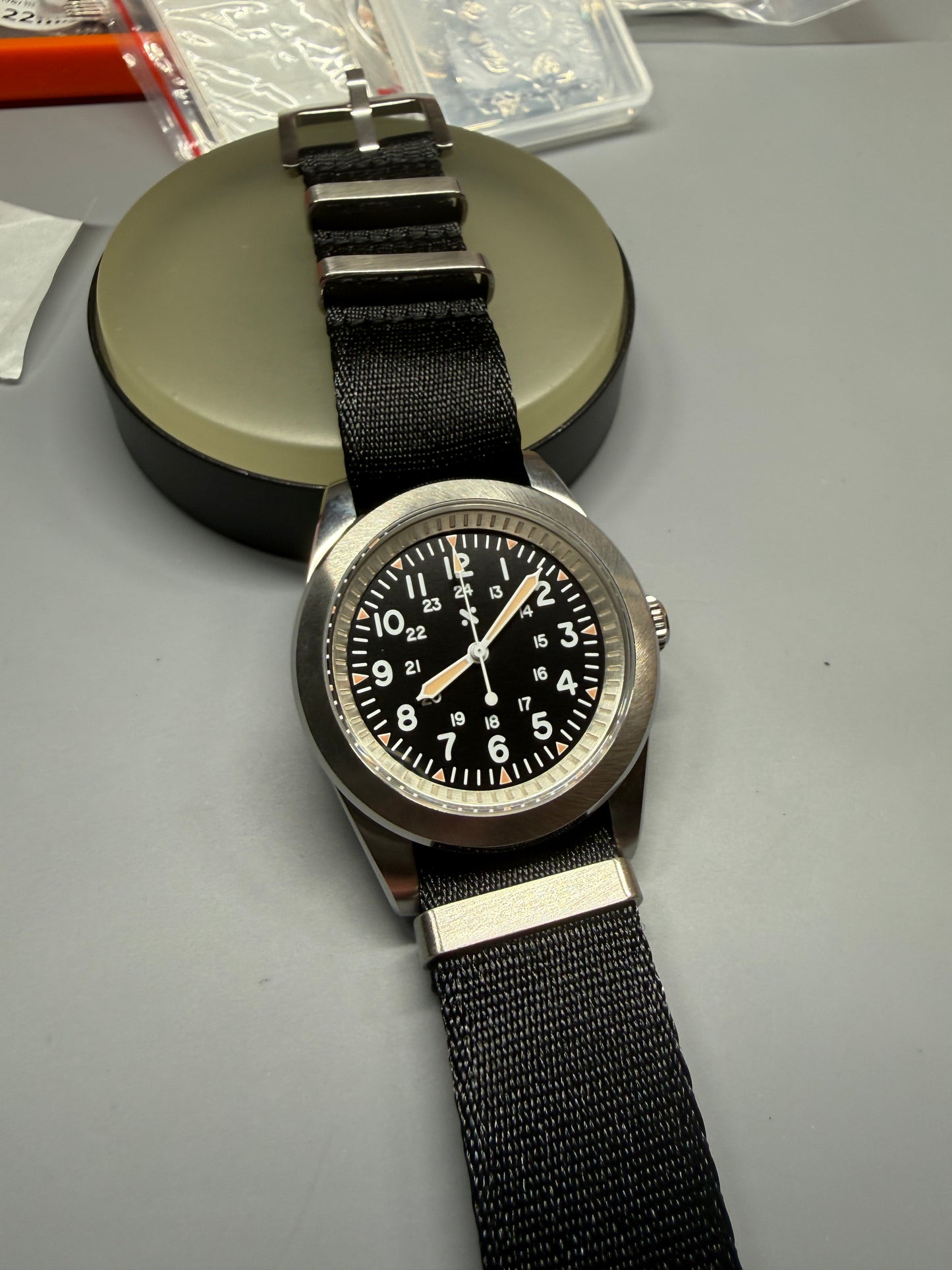 38mm Slim Field Watch Prototype Build.